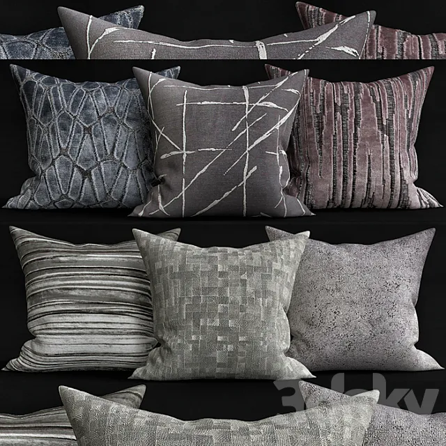 Decorative Pillows 3D Model Decorative Pillows 3D Model