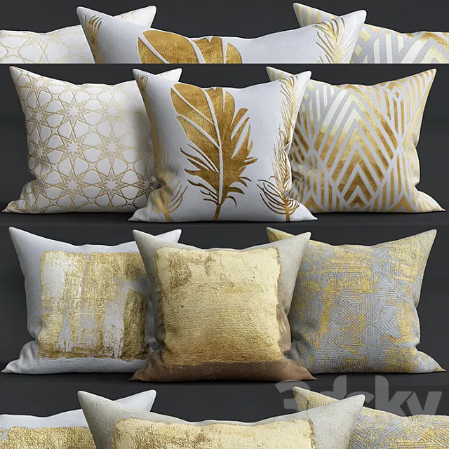 Decorative pillows 3D Model Decorative pillows 3D Model