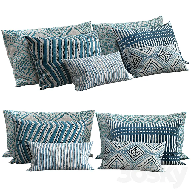 Decorative pillows 3D Model Decorative pillows 3D Model