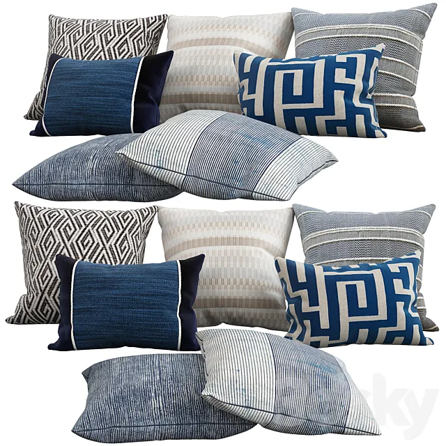 Decorative pillows 3D Model Decorative pillows 3D Model