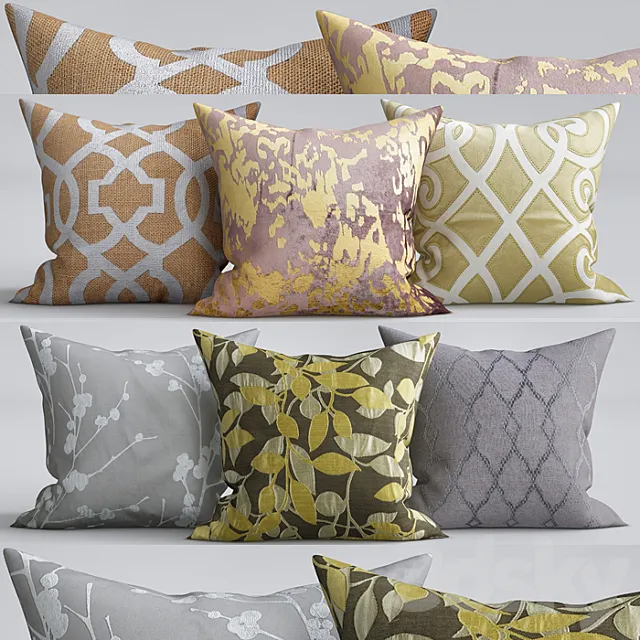 Decorative Pillows 3D Model Decorative Pillows 3D Model