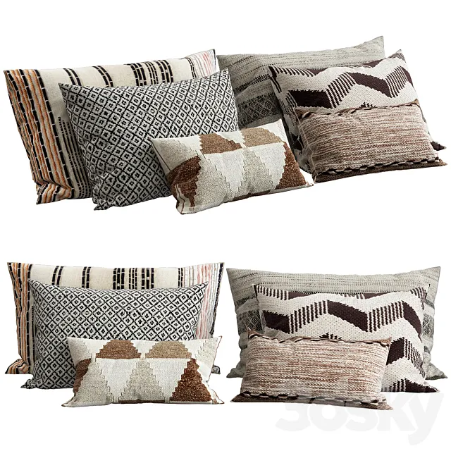 Decorative pillows 3D Model Decorative pillows 3D Model