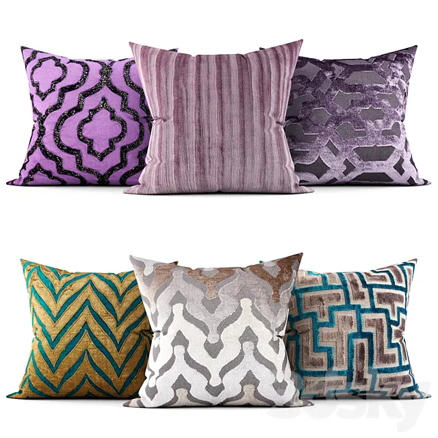 Decorative pillows 3D Model Decorative pillows 3D Model