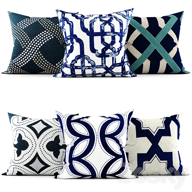 Decorative pillows 3D Model Decorative pillows 3D Model