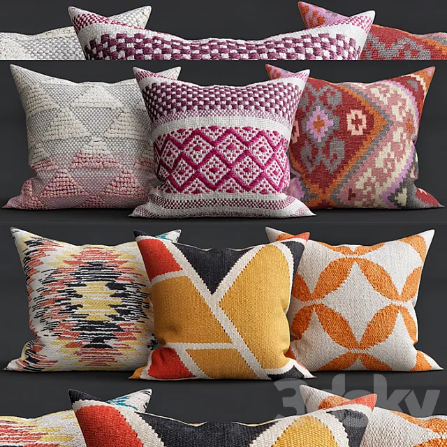 Decorative Pillows 3D Model Decorative Pillows 3D Model