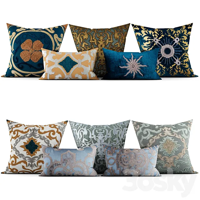 Decorative pillows 3D Model Decorative pillows 3D Model