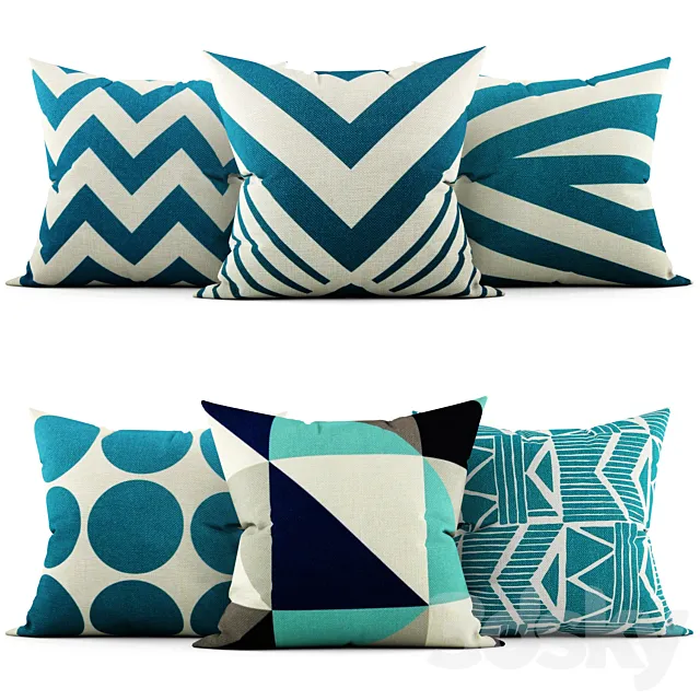 Decorative pillows 3D Model Decorative pillows 3D Model