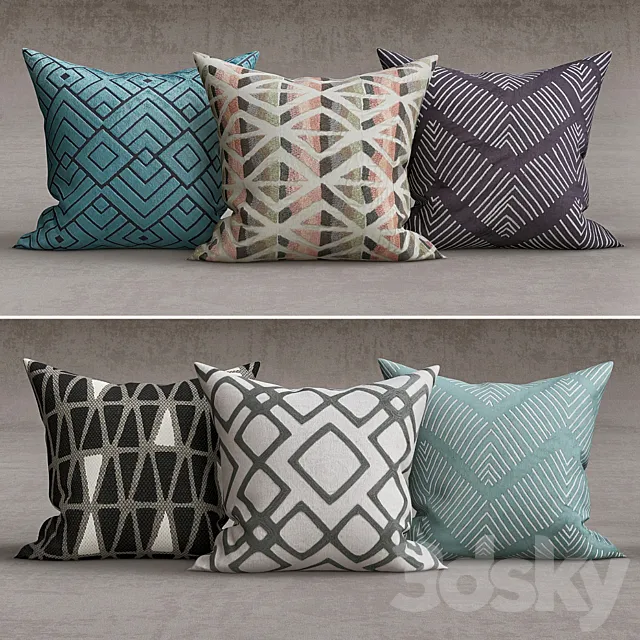 Decorative pillows 3D Model Decorative pillows 3D Model