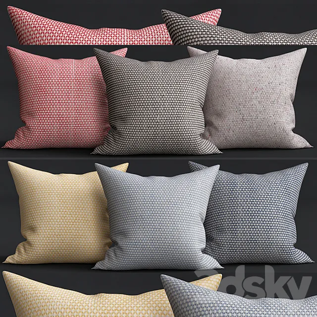 Decorative Pillows 3D Model Decorative Pillows 3D Model