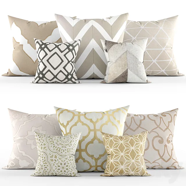 Decorative pillows 3D Model Decorative pillows 3D Model
