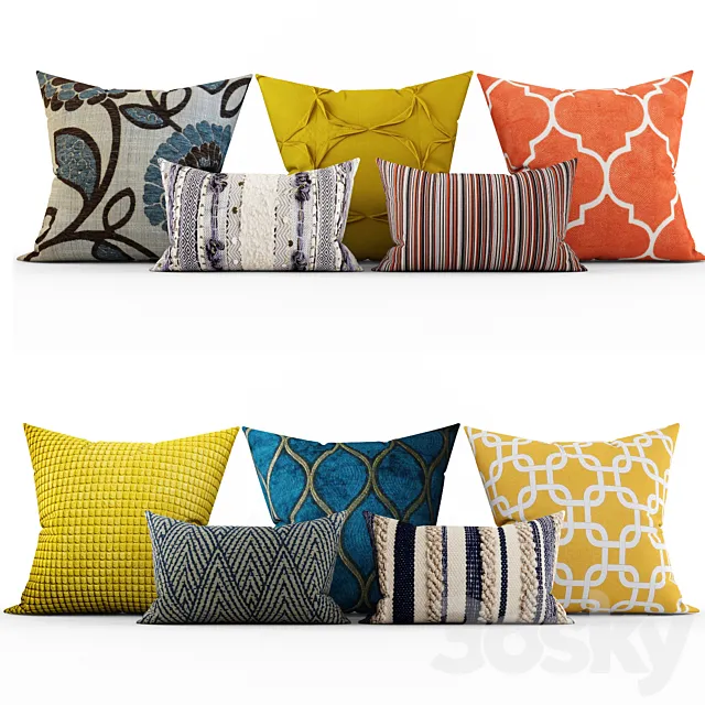 Decorative pillows 3D Model Decorative pillows 3D Model