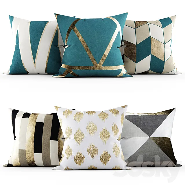 Decorative pillows 3D Model Decorative pillows 3D Model
