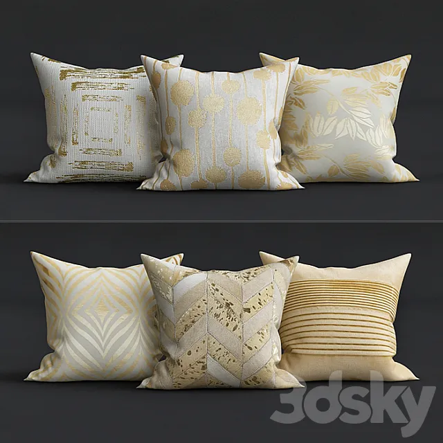 Decorative Pillows 3D Model Decorative Pillows 3D Model