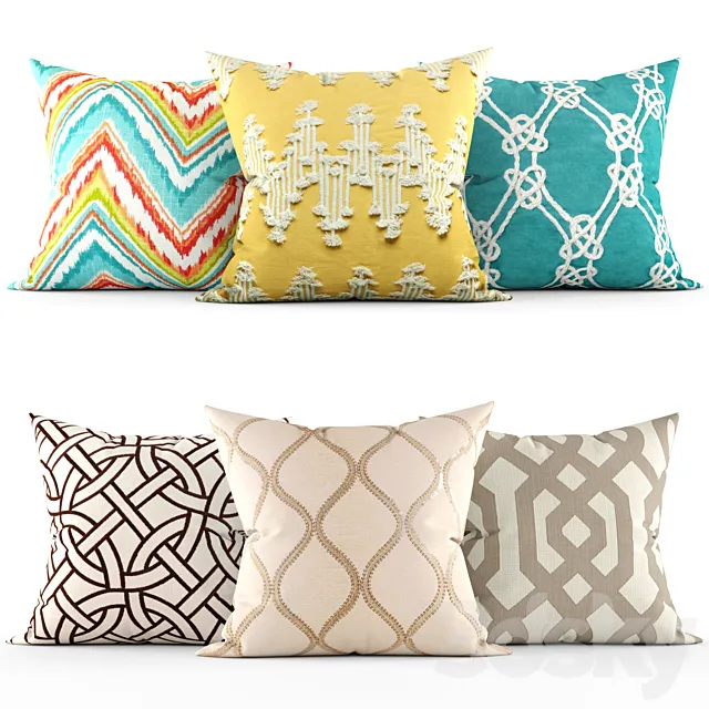 Decorative pillows 3D Model Decorative pillows 3D Model