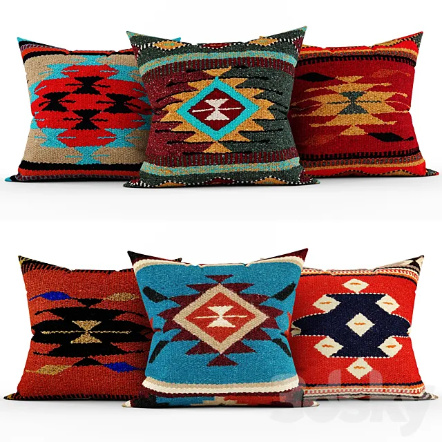 Decorative pillows 3D Model Decorative pillows 3D Model