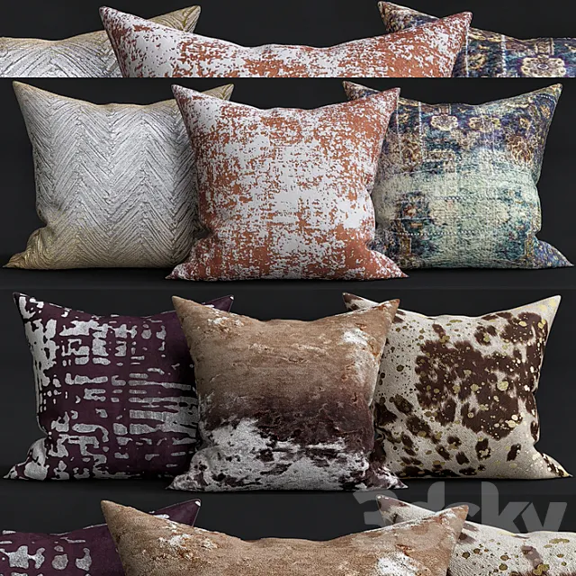 Decorative Pillows 3D Model Decorative Pillows 3D Model