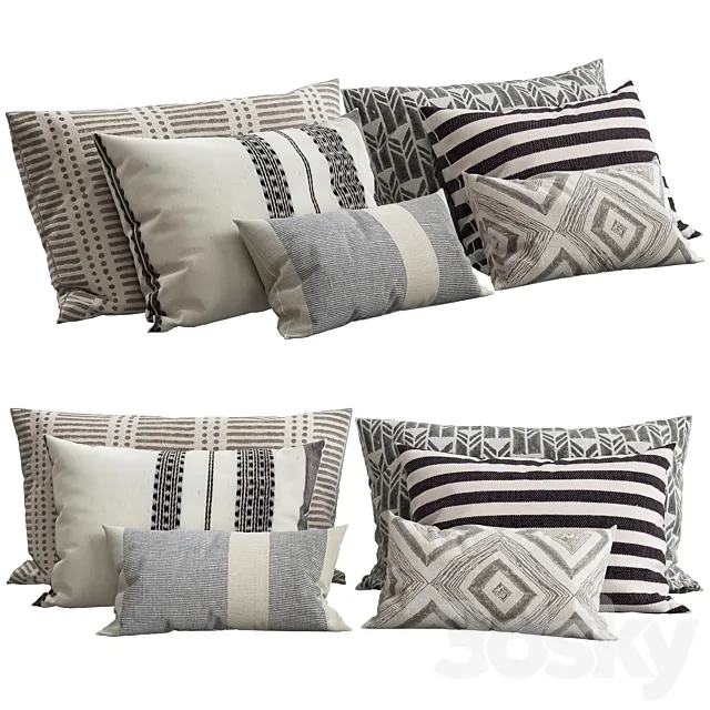 Decorative pillows 3D Model Decorative pillows 3D Model