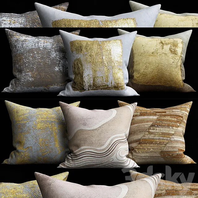 Decorative Pillows 3D Model Decorative Pillows 3D Model