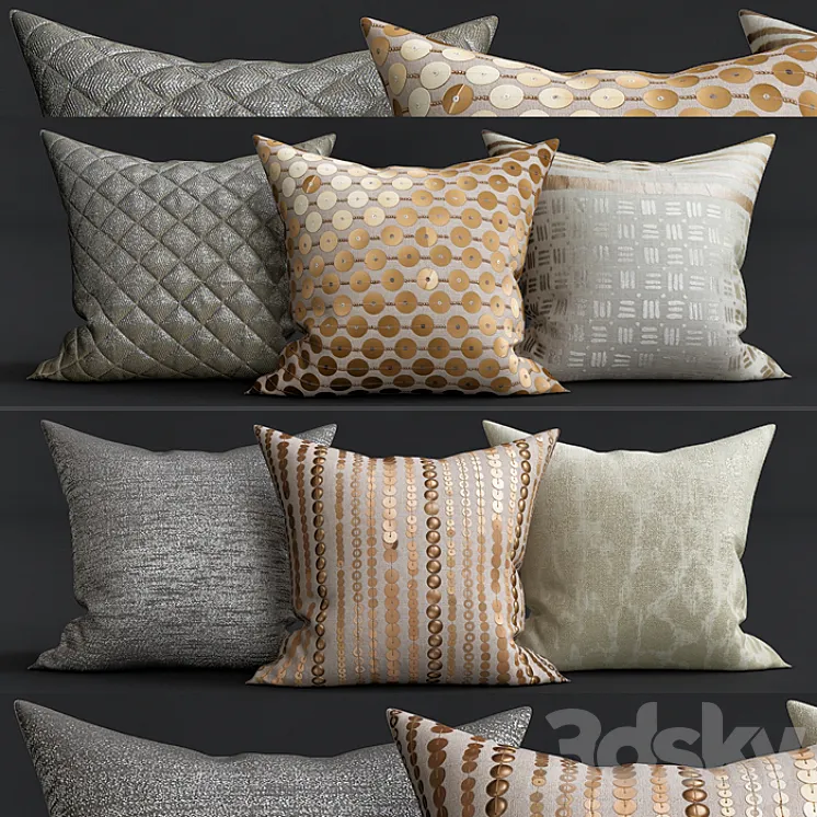 Decorative Pillows 3D Model Free Download