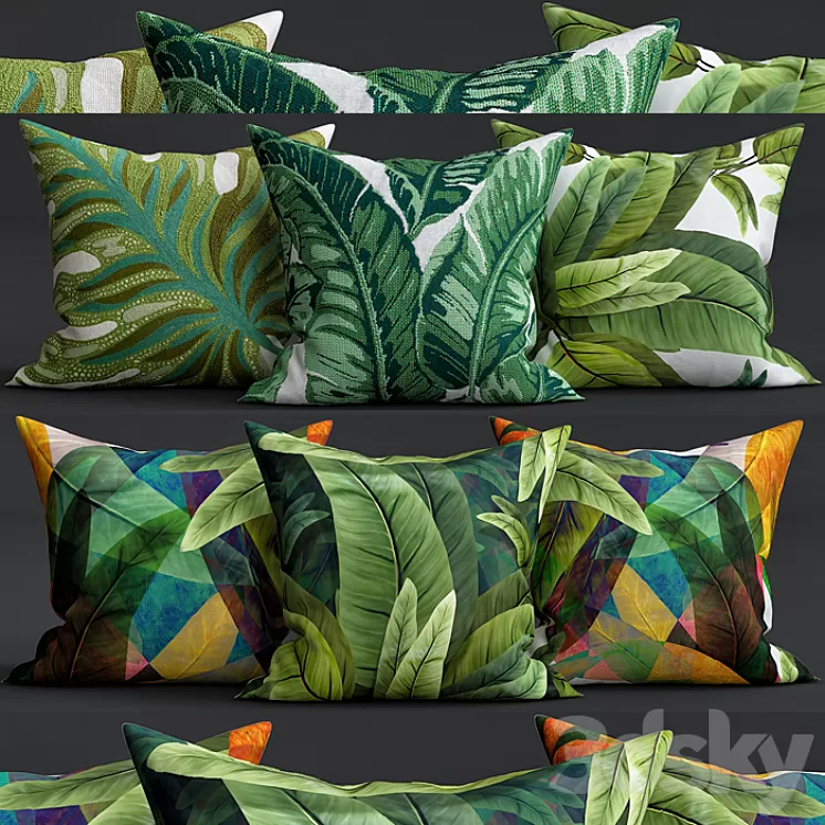 Decorative Pillows 3D Model Decorative Pillows 3D Model