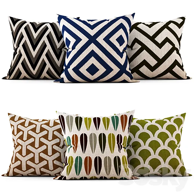 Decorative pillows 3DModel Decorative pillows 3DModel