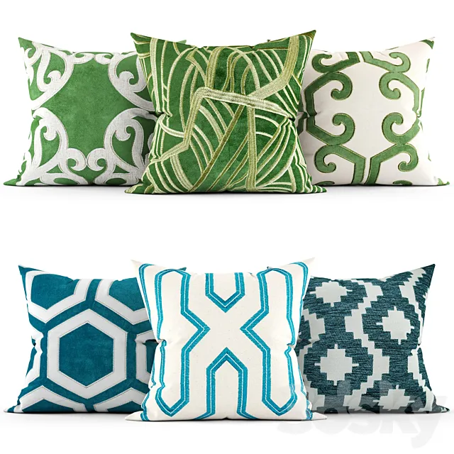 Decorative pillows 3DModel Decorative pillows 3DModel