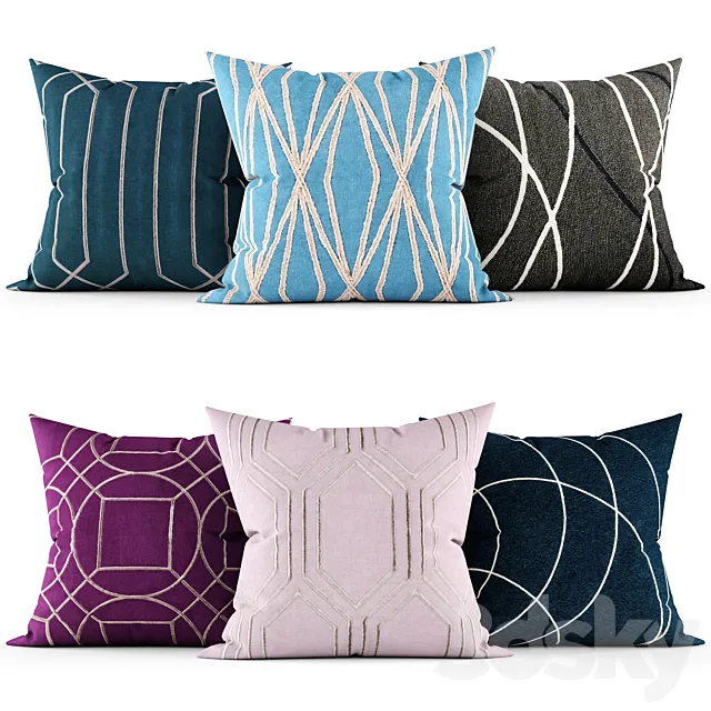 Decorative pillows 3DModel Decorative pillows 3DModel
