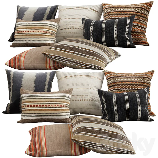 Decorative pillows 3DModel Decorative pillows 3DModel