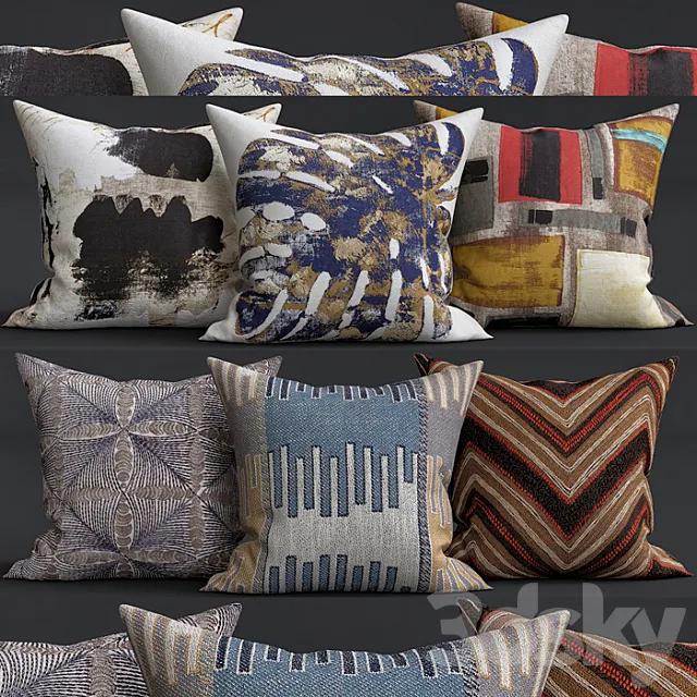 Decorative pillows 3DModel Decorative pillows 3DModel