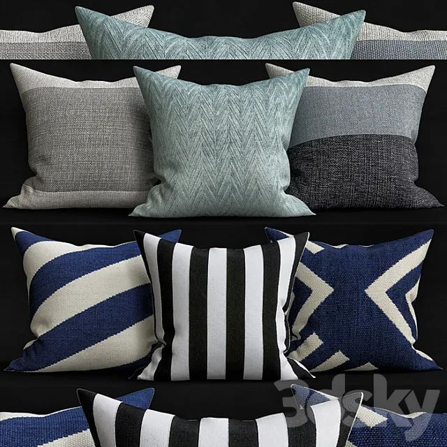 Decorative pillows 3DModel Decorative pillows 3DModel