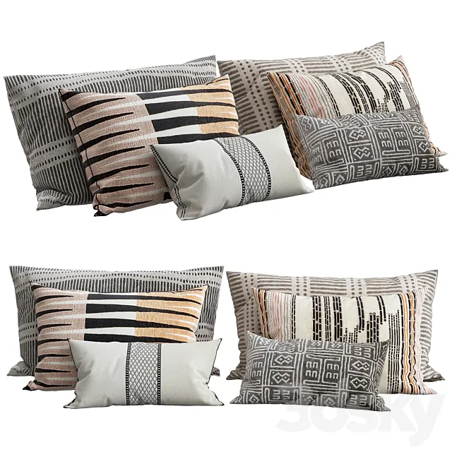 Decorative pillows 3DModel Decorative pillows 3DModel
