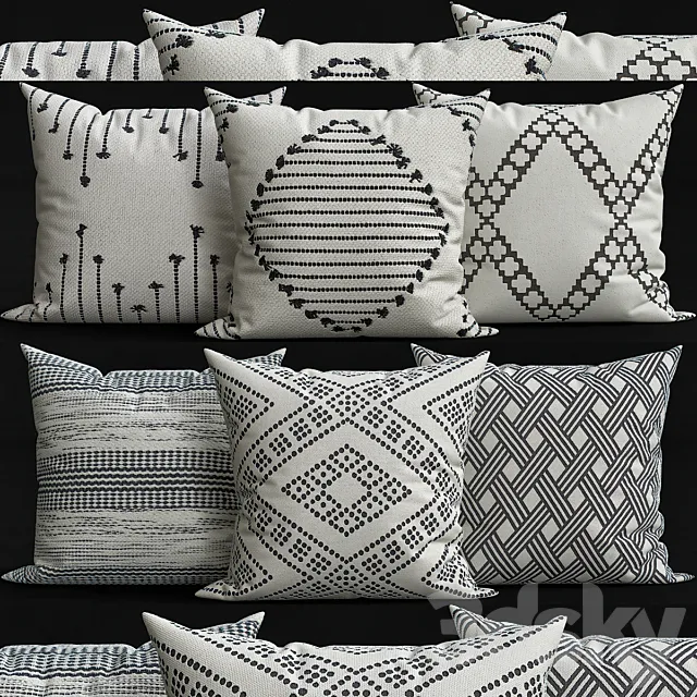 Decorative pillows 3DModel Decorative pillows 3DModel