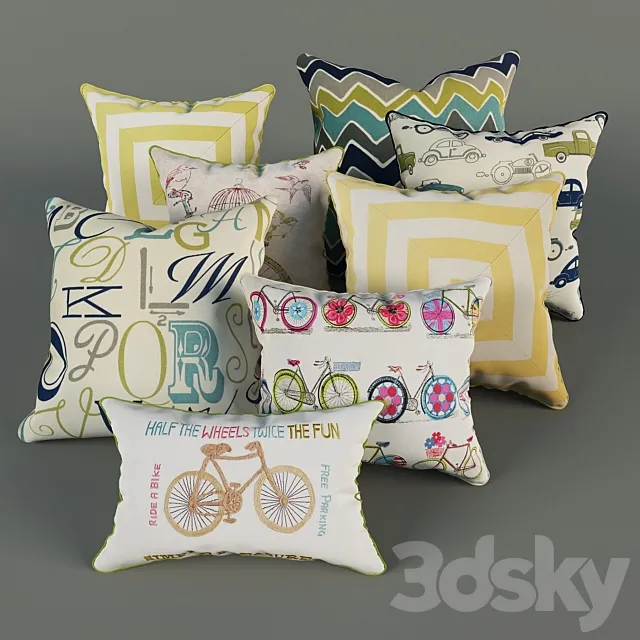 Decorative pillows 3DModel Decorative pillows 3DModel