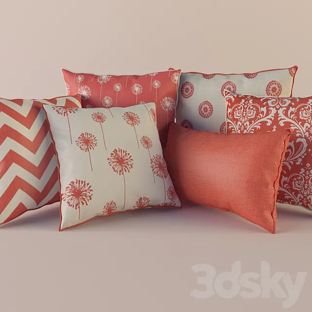 Decorative pillows 3DModel Decorative pillows 3DModel
