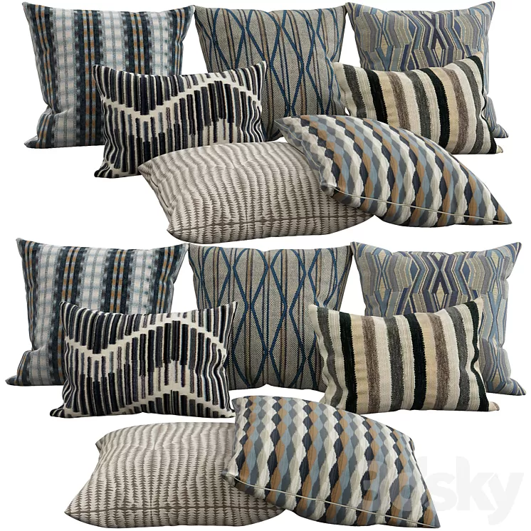 Decorative pillows 43 3D Model Decorative pillows 43 3D Model
