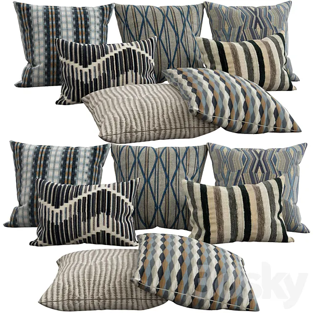 Decorative pillows. 43 3DModel Decorative pillows. 43 3DModel