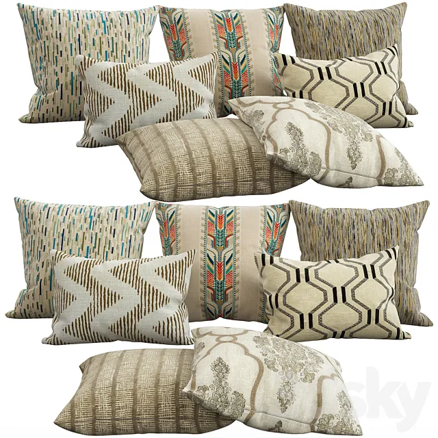 Decorative pillows 45 3D Model Decorative pillows 45 3D Model