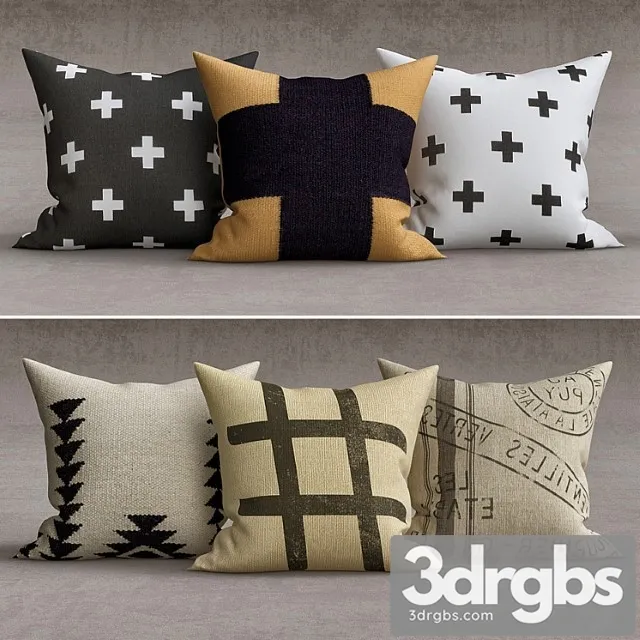 Decorative pillows 51 3D Model Download Decorative pillows 51 3D Model Download