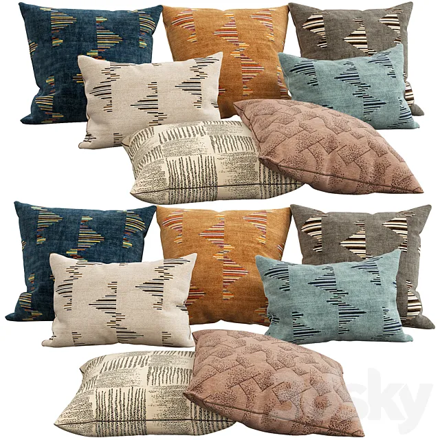 Decorative pillows 57 3D Model Decorative pillows 57 3D Model