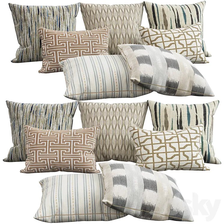 Decorative pillows 79 3D Model Free Download