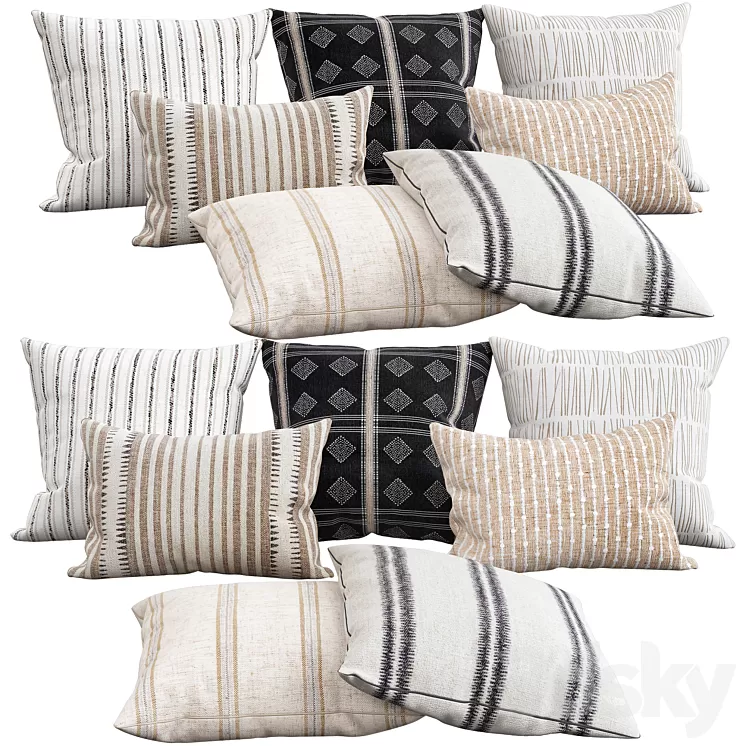 Decorative pillows 95 3D Model Free Download