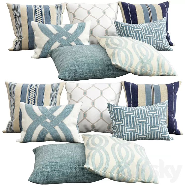 Decorative pillows 97 3D Model Decorative pillows 97 3D Model