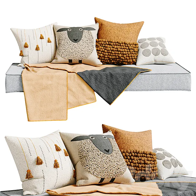 Decorative pillows for a children’s room 3D Model Decorative pillows for a children’s room 3D Model