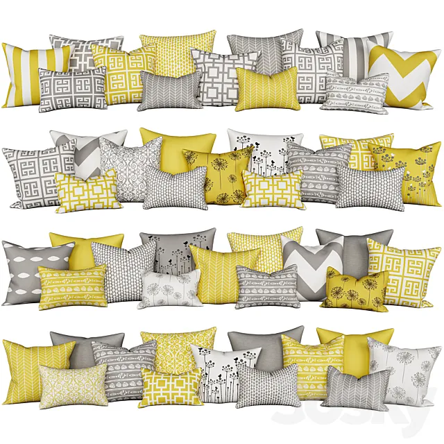 Decorative pillows for sofa by Accent Couch Toss 3D Model Decorative pillows for sofa by Accent Couch Toss 3D Model