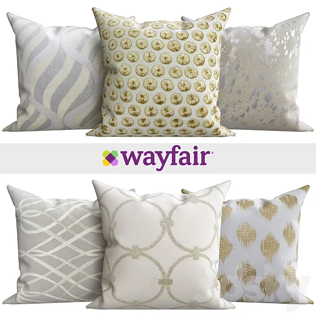 Decorative pillows from Wayfair shop 3DModel Decorative pillows from Wayfair shop 3DModel