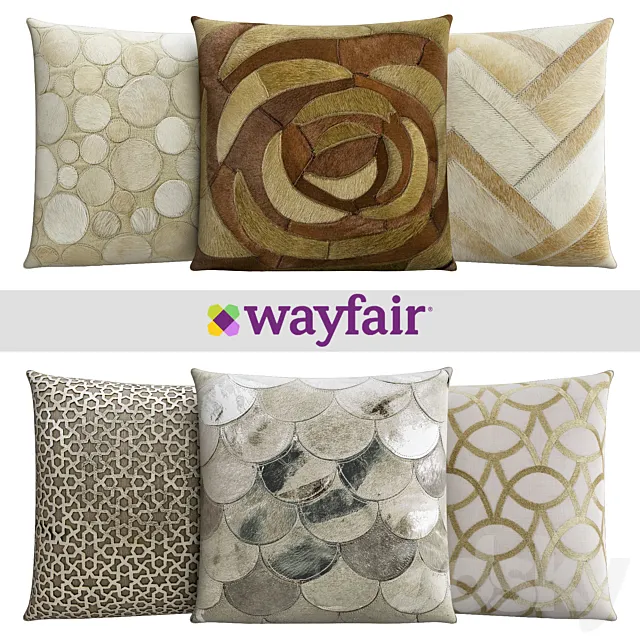 Decorative pillows from Wayfair shop 3DModel Decorative pillows from Wayfair shop 3DModel