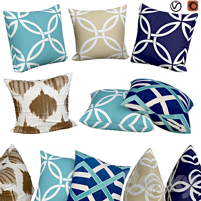 Decorative pillows | No. 043 3D Model Decorative pillows | No. 043 3D Model