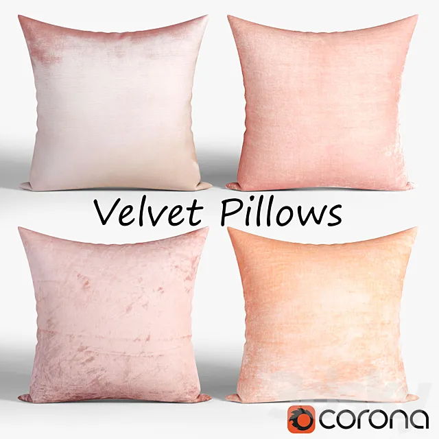 Decorative pillows set 008 3D Model Decorative pillows set 008 3D Model