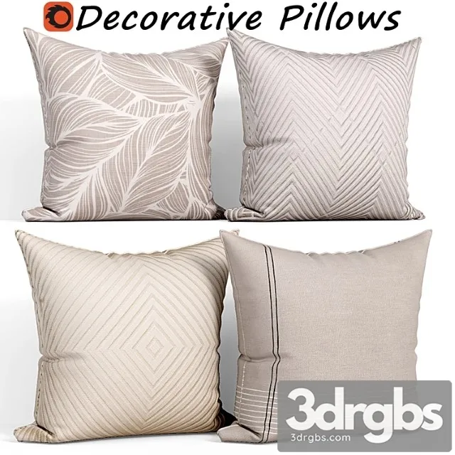 Decorative Pillows Set 116 3D Model Download Decorative Pillows Set 116 3D Model Download