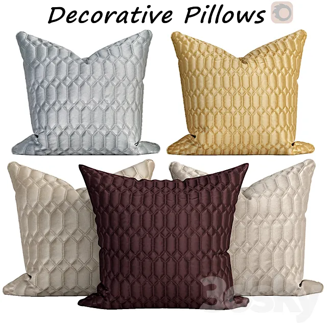 Decorative pillows set 538 3D Model Decorative pillows set 538 3D Model